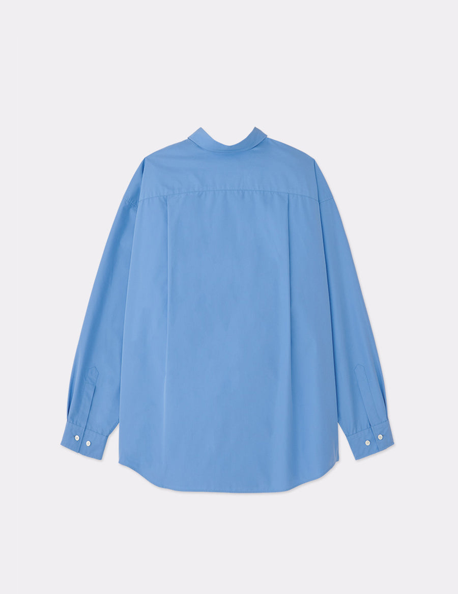 MGMFB232255 PULLED BACK COLLAR OVERSIZED SLIT SHIRT