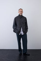 M753-Y50-900 CURVE STAND COLLAR BLOUSON