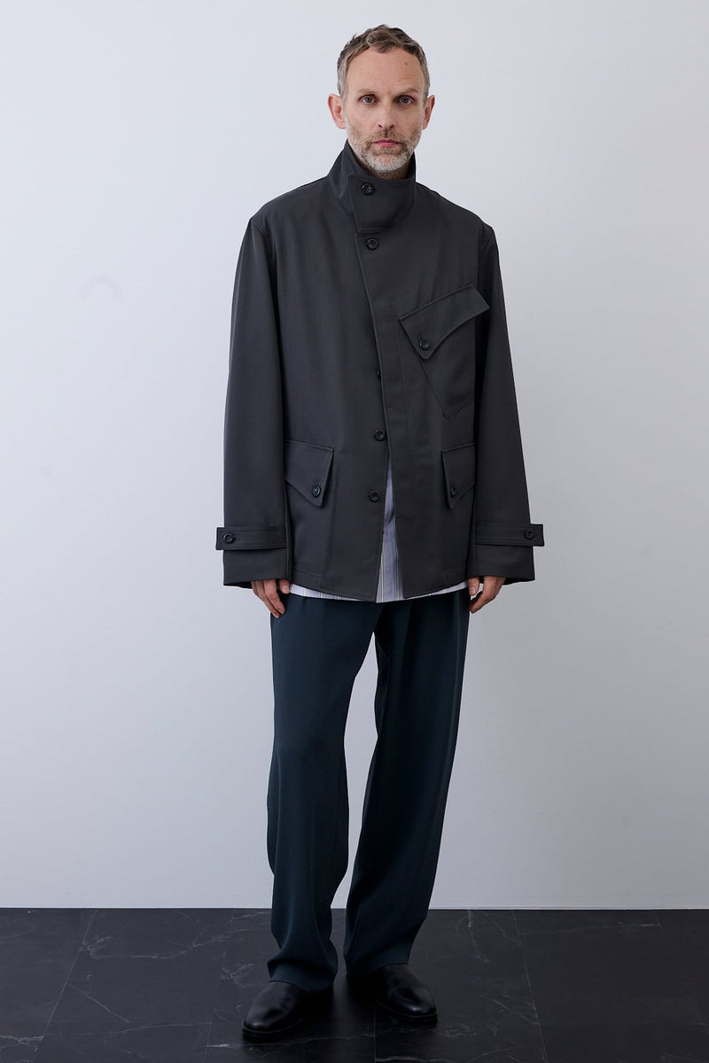 M753-Y50-900 CURVE STAND COLLAR BLOUSON