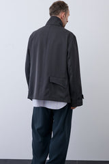 M753-Y50-900 CURVE STAND COLLAR BLOUSON