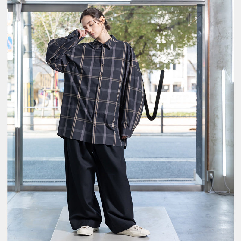 VOSH-K21 SOFT SEAMER OVERSIZE CHECK SHIRT