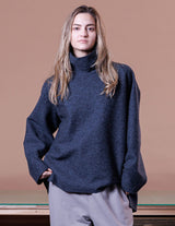 VOWRH COMPRESSED WOOL HI-NECK PULLOVER