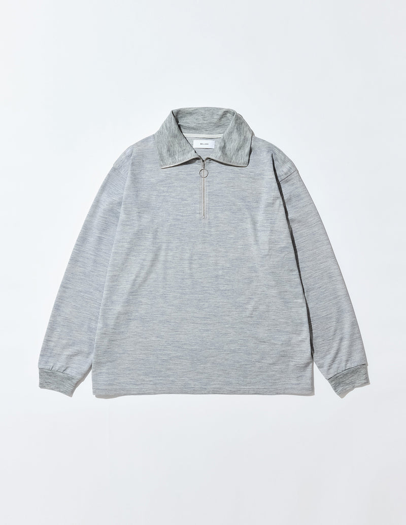 WM24ACU03 WOOL ZIP UP LONG SLEEVE TEE